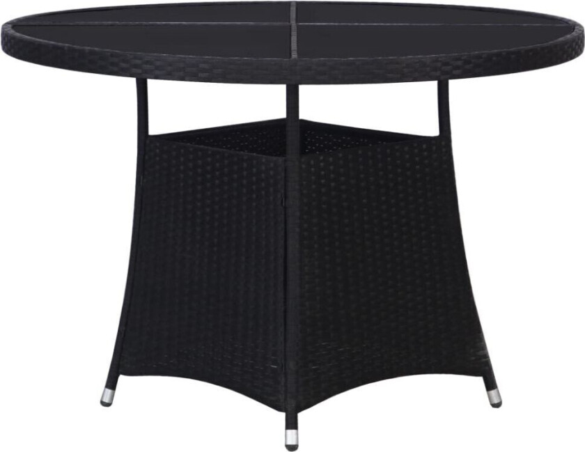 Hagebord svart Ø110x74 cm polyrotting