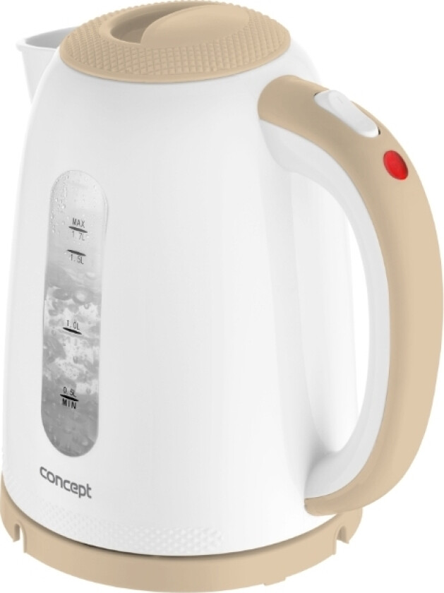 Rk2331, 1,7 L, 2200 W, Beige, Hvit, Plastikk, Vannivåindikator, Overopphetingsbeskyttelse