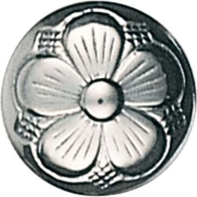 Knapp i 830 oksidet sølv med blomstermotiv
