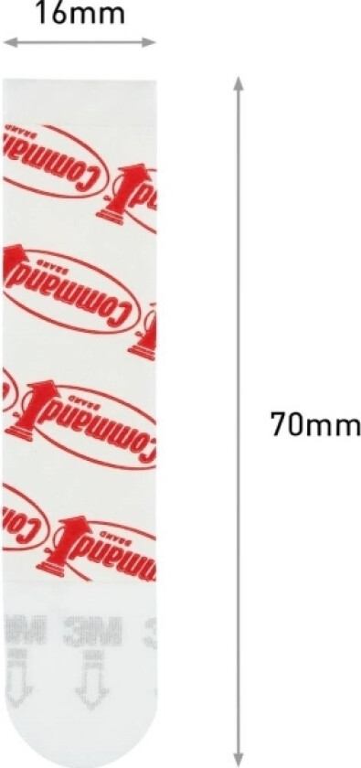 Command™ Strips M (L X B) 70 Mm X 16 Mm Hvit Innhold: 10 Stk (17021Fgn)
