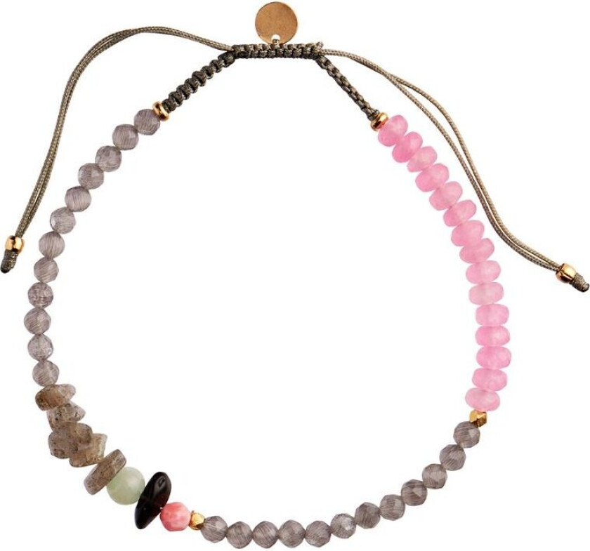 Stine A Harmony Forgylt Sølv Armbånd Med Jade, , Korall, Jade Og Månestein 3202-02-OS