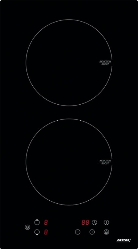 Mpm 30-Im-06, Sort, Innebygget, 52 Cm, Sonebasert Induksjon, Glass, 2 Zone(S)