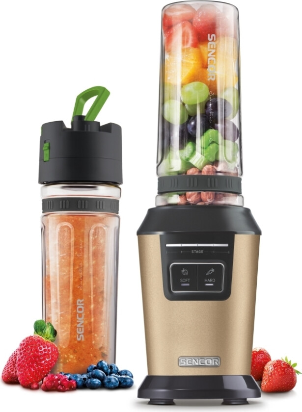Sencor Sbl 7177Ch, Sportsblender, 0,6 L, Isknusing, 800 W, Sort, Sjampagne