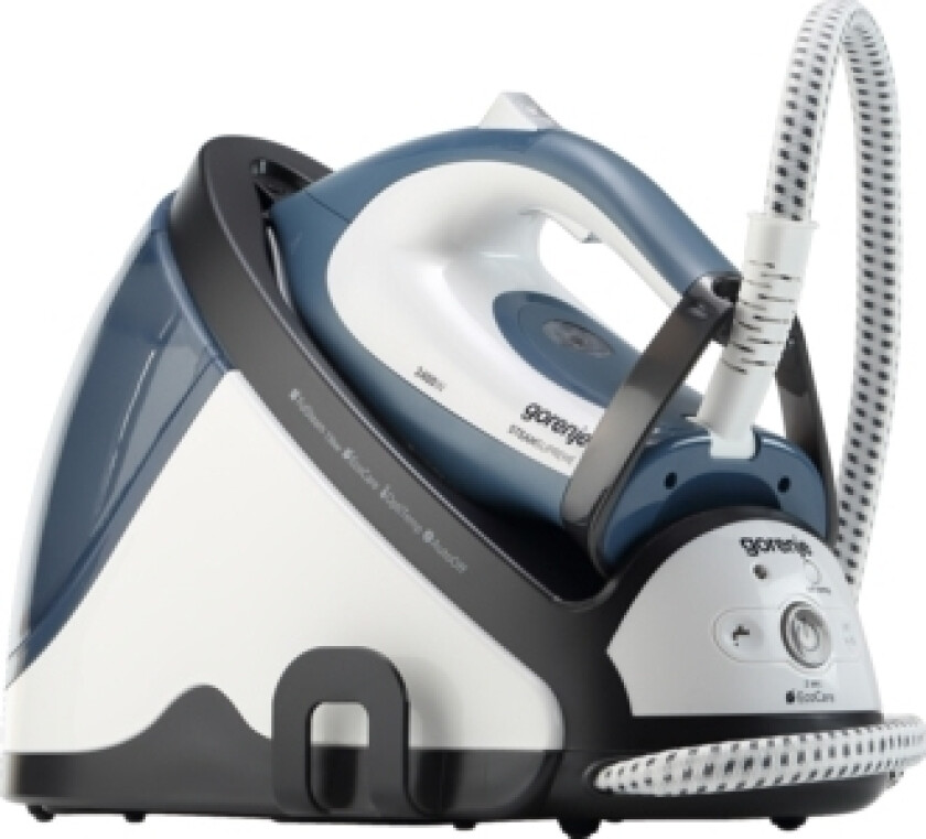 Sgh2400bbsupreme, Dampstrykejern, Keramisk Strykesåle, 1,9 M, 120 G/Min, Sort, Blå, Hvit, 600 G/Min