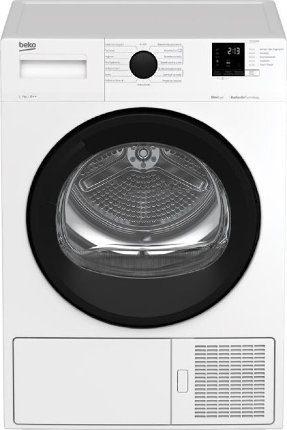 Tørketrommel Beko Tørketrommel Df7412wpb A++, 7Kg, Dybde 46Cm, Varmepumpe, Led-Skjerm