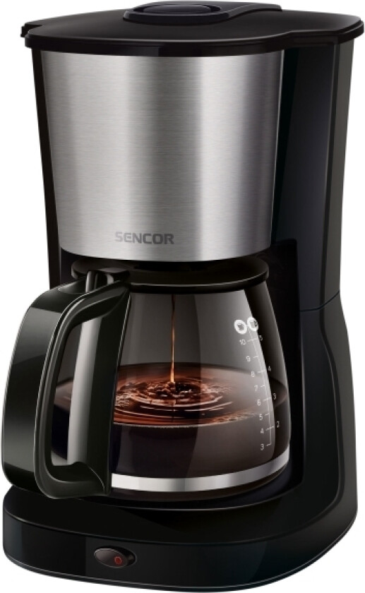 Sencor Sce 3050Ss, Drypp Kaffetrakter, 1,25 L, Malt Kaffe, 1000 W, Svart