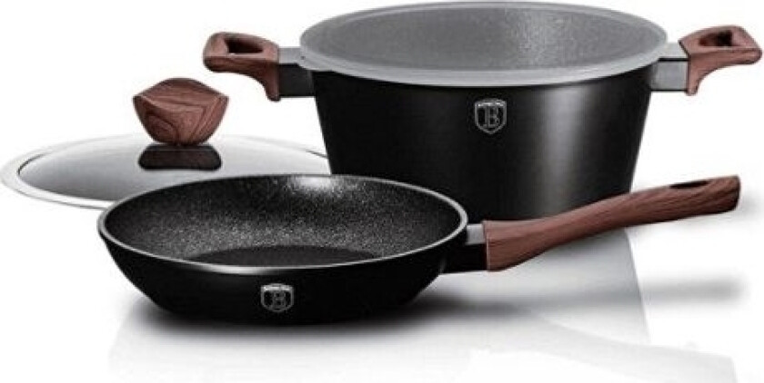 Berlinger Haus Pot 4L + Stekepanne 24Cm Med Lokk Berlinger Haus Ibenholt Rosewood (Bh/6782)