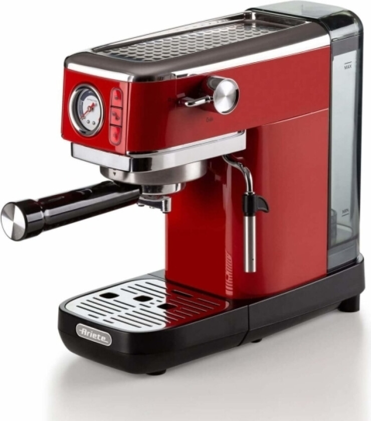 Ariete 1381, Espressomaskin, 1,1 L, Kaffe Pute, Malt Kaffe, 1300 W, Rød