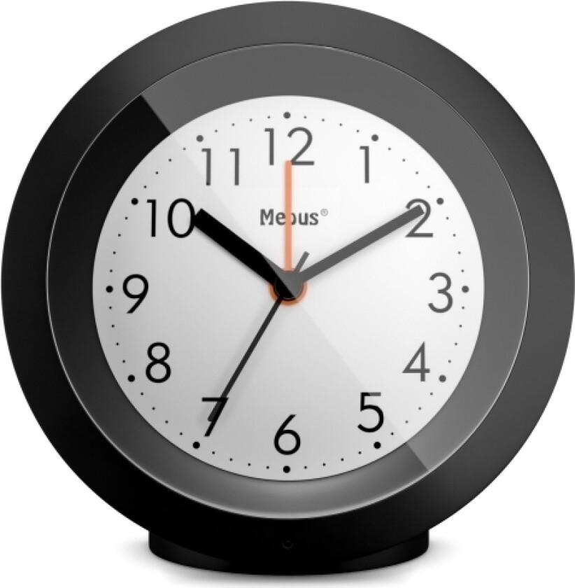 Mebus 25628, Quartz Vekkerklokke, Sort, 12 Timers, Analog, Batteri, Aa