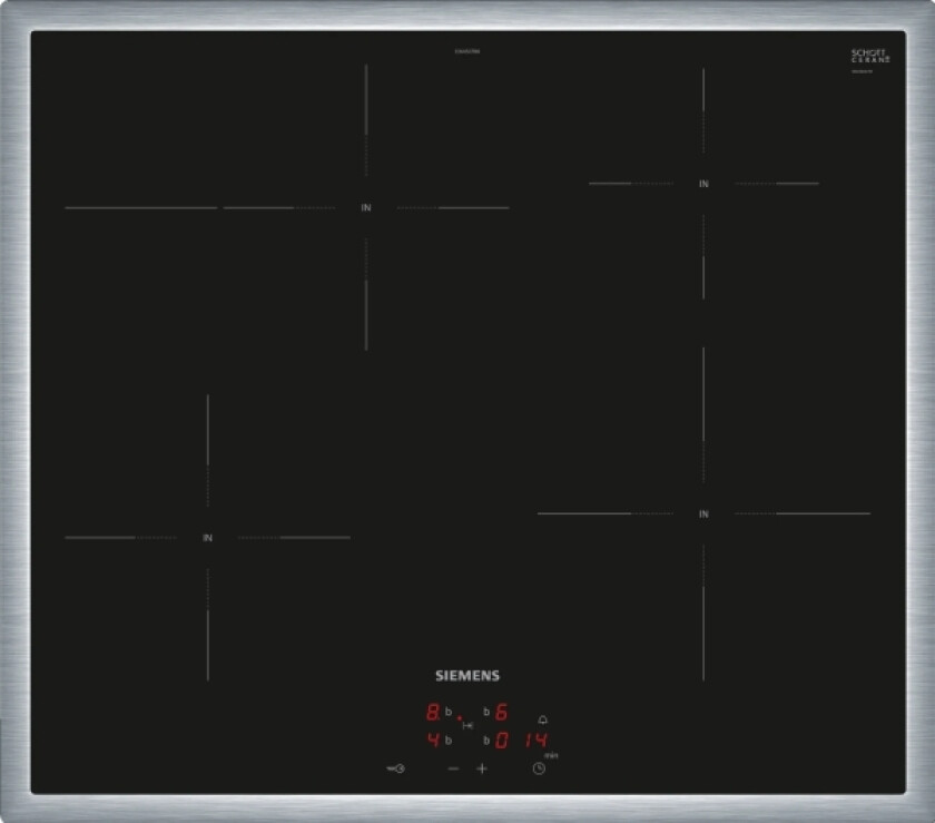 Iq300, Sort, Innebygget, 60 Cm, Sonebasert Induksjon, Glass-Keramikk, 4 Zone(S)