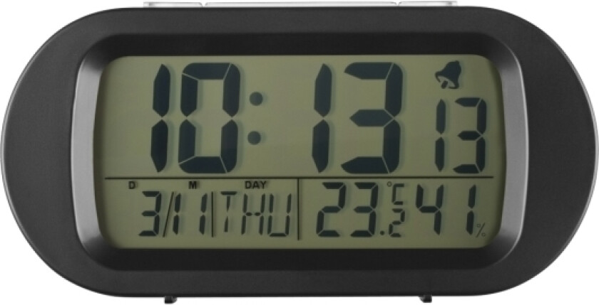 Everyday, Digital Vekkerklokke, Oval, Sort, Plast, 12/24H, F, °C