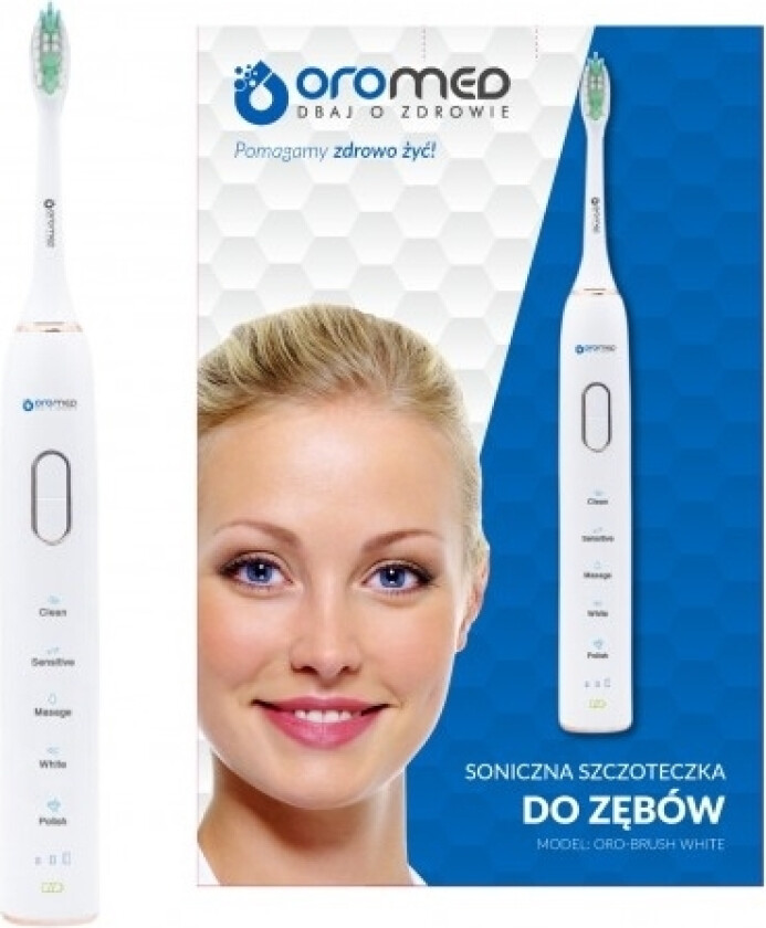 Oromed Sonic Basic White, 2 Stykker, Hvit, Oro-Brush White, Oro-Sonic Sarmocare, Alfavise