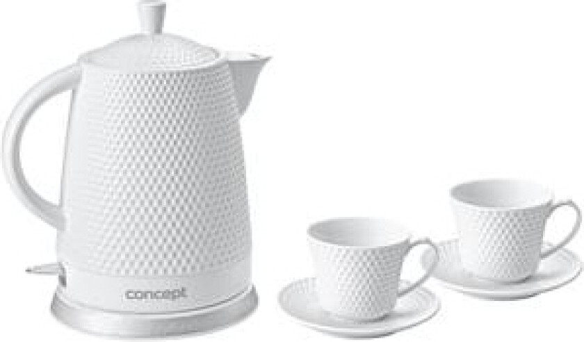 Rk0040, 1,5 L, 1500 W, Hvit, Keramisk, Plastikk, Overopphetingsbeskyttelse, Trådløs