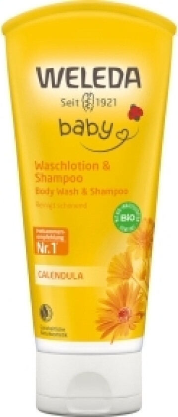 Weleda Baby Calendula Shampoo And Body Wash Vaskebalsam For Kropp Og Hår 200Ml