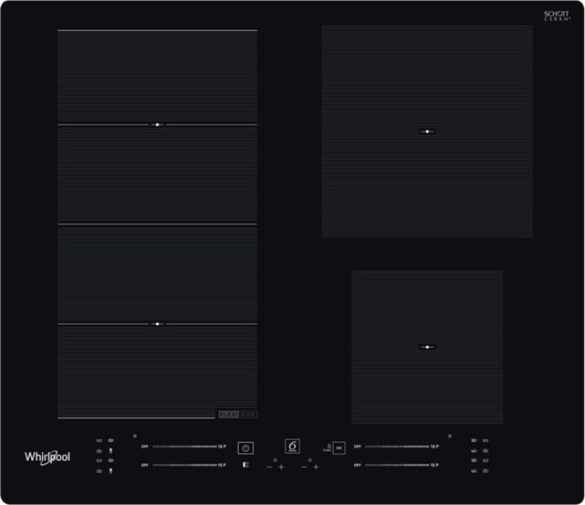 Whirlpool Wf S0160 Ne - Induksjonskomfyrtopp - 4 Plater - Nisje - Bredde: 56 Cm - Dybde: 48 Cm - Svart
