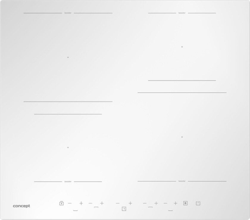 Idv4260wh, Hvit, Innebygget, 59 Cm, Sonebasert Induksjon, Glass, 4 Zone(S)