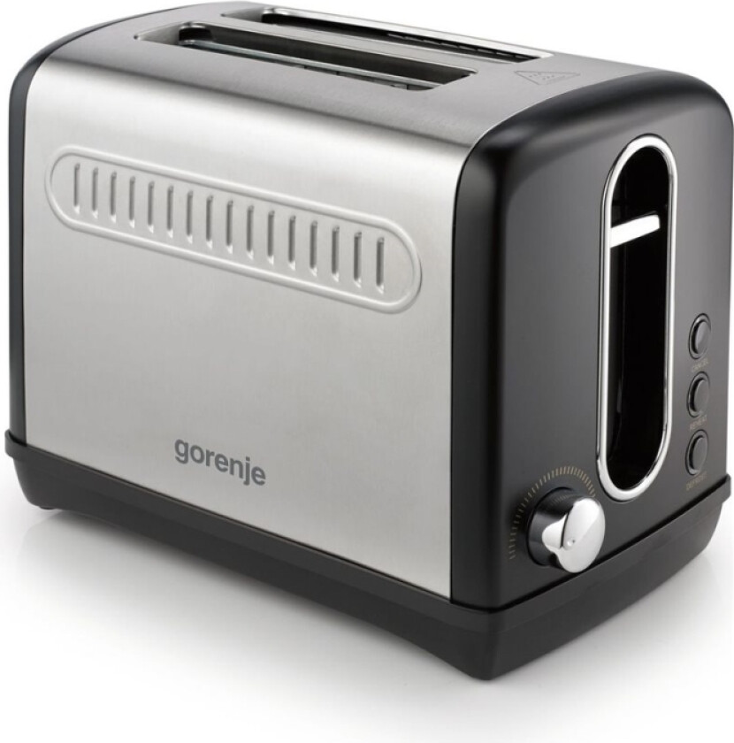 T1100clbk - Brødrister - 2 Skive - 2 Spor - Svart