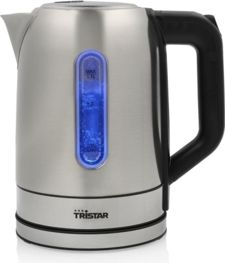 Wk-1344, 1,7 L, 2200 W, Svart, Silver, Rostfritt Stål, Vattennivå Indikator, Överhettningsskydd