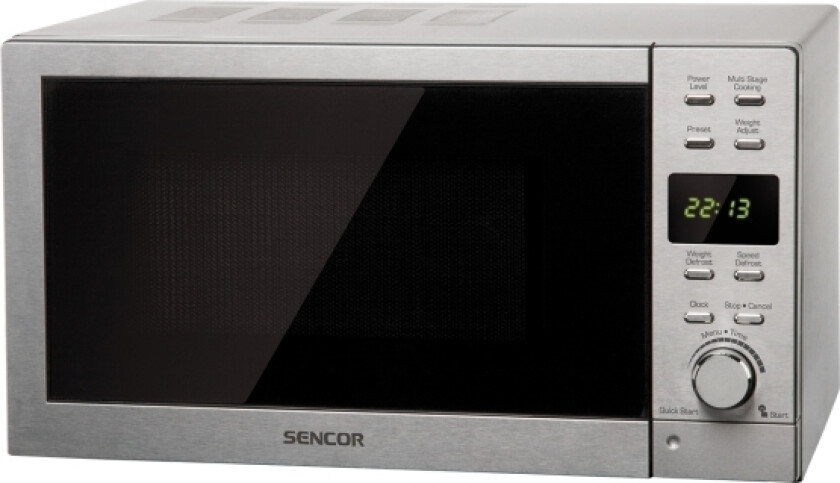 Sencor Smw 6022, Benkeplate, 20 L, 800 W, Knapper, Rotasjon, Rustfritt Stål, Venstre