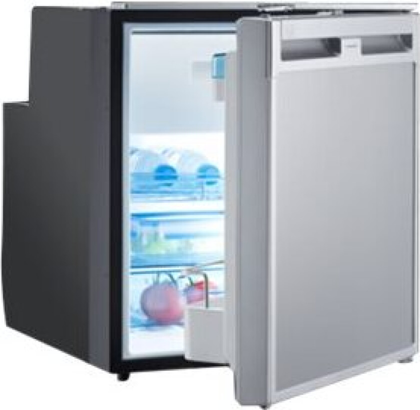 Coolmatic Crx 65 - Kjøleskap Med Fryserboks - Bredde: 44.8 Cm - Dybde: 54.5 Cm - Høyde: 52.5 Cm - 57 Liter - Rustfritt Stål-Stil