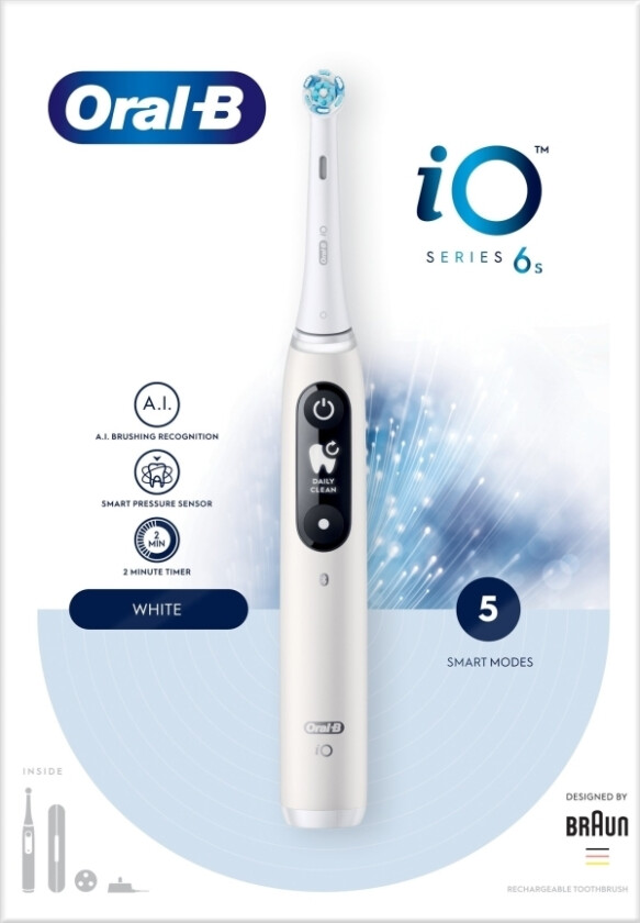 Braun Oral-B Io6 Series Elektrisk Tannbørste Hvit