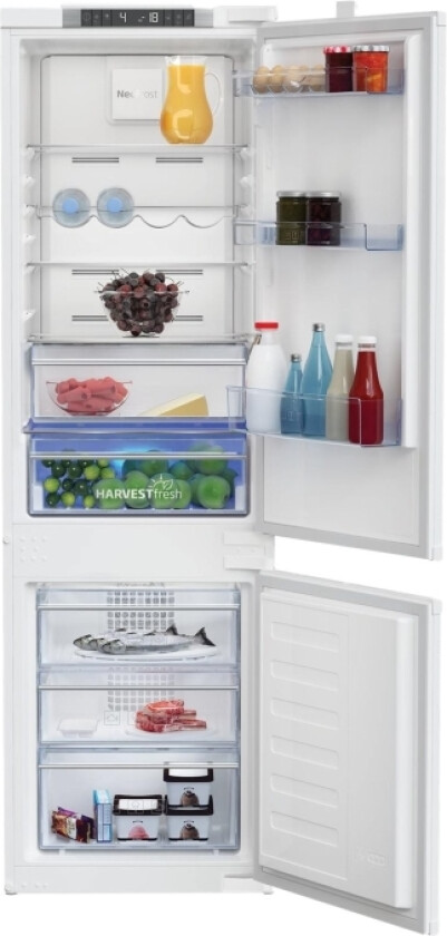 Bcna275e4sn - Kjøleskap/Fryser - Bunnfryser - Innebygd - Fordypning - Bredde: 56 Cm - Dybde: 55.5 Cm - Høyde: 178.4 Cm - 254 Liter - Klasse E -