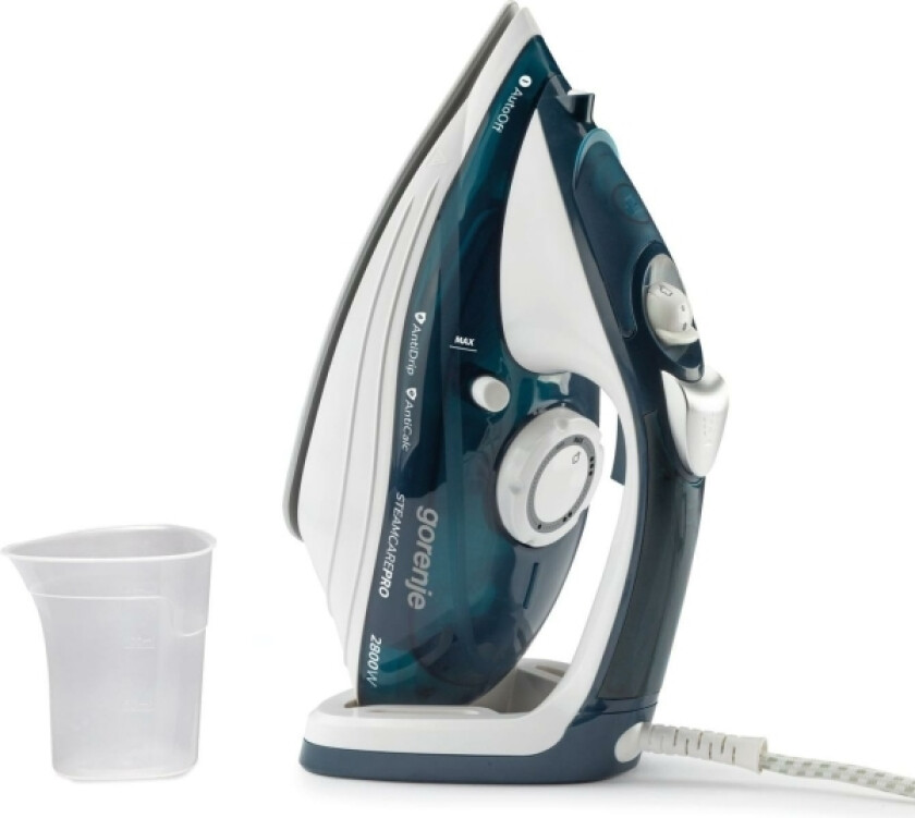 Sih2800tqc, Dampstrykejern, Keramisk Strykesåle, 2,5 M, 100 G/Min, Blå, 35 G/Min