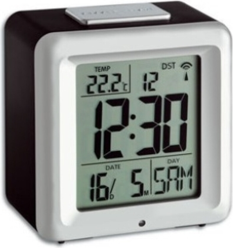 Tfa-Dostmann 60.2503, Digital Vekkerklokke, Sort, Sølv, 12/24H, -5 - 50 °C, F, °C, Batteri