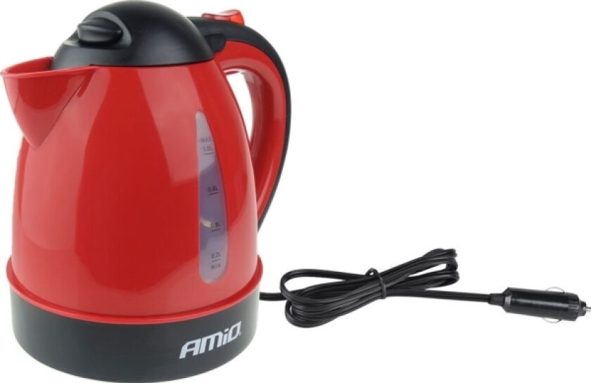Bilvannkoker 1000Ml 12V 150W - Rød