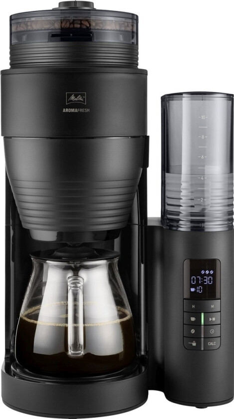 Aromafresh, Kaffebrygger (Drypp), 1,25 L, Kaffe Bønner, Innebygd Kaffekvern, 1080 W, Sort