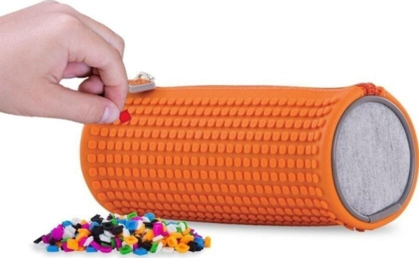 Cass Film Pennal Rund Pennal Med Glidelås Med Oransje Panel