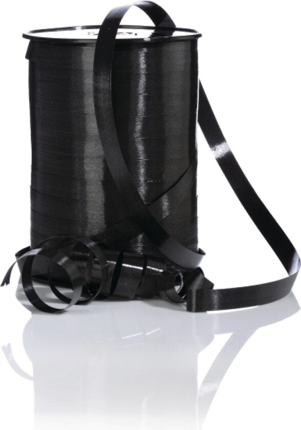 Gavebånd Glossy, 10 Mm X 250 M, Sort