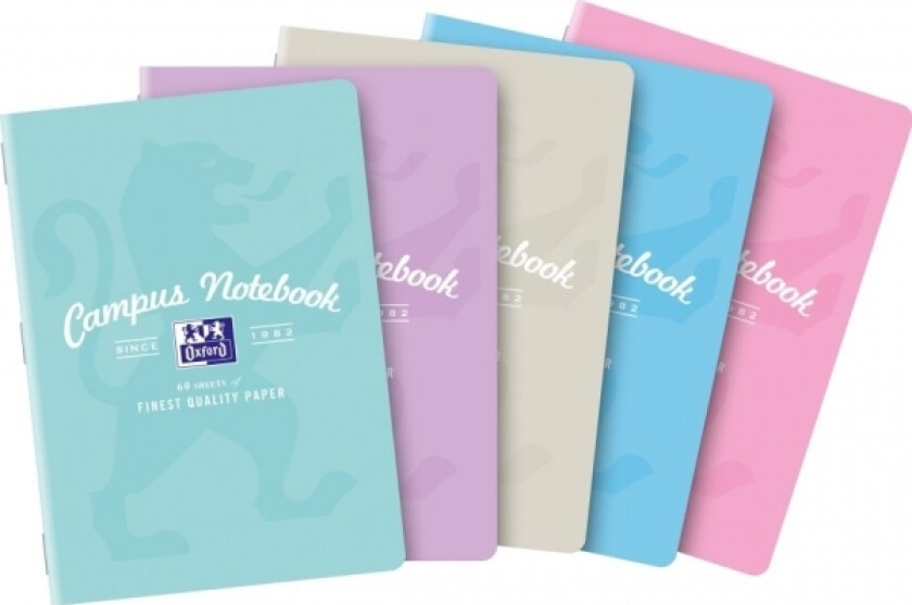 Oxford Oxford Notatbok A5 60 Ark, Rutenett, 90G Pastell