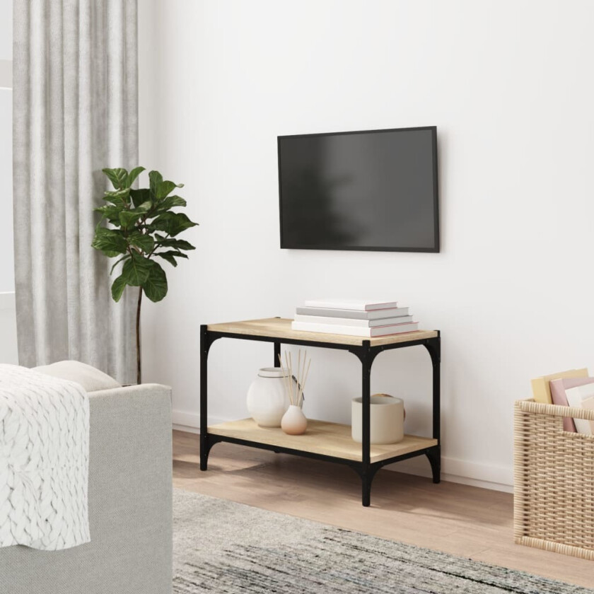 TV-benk sonoma eik 60x33x41 cm konstruert tre og stål