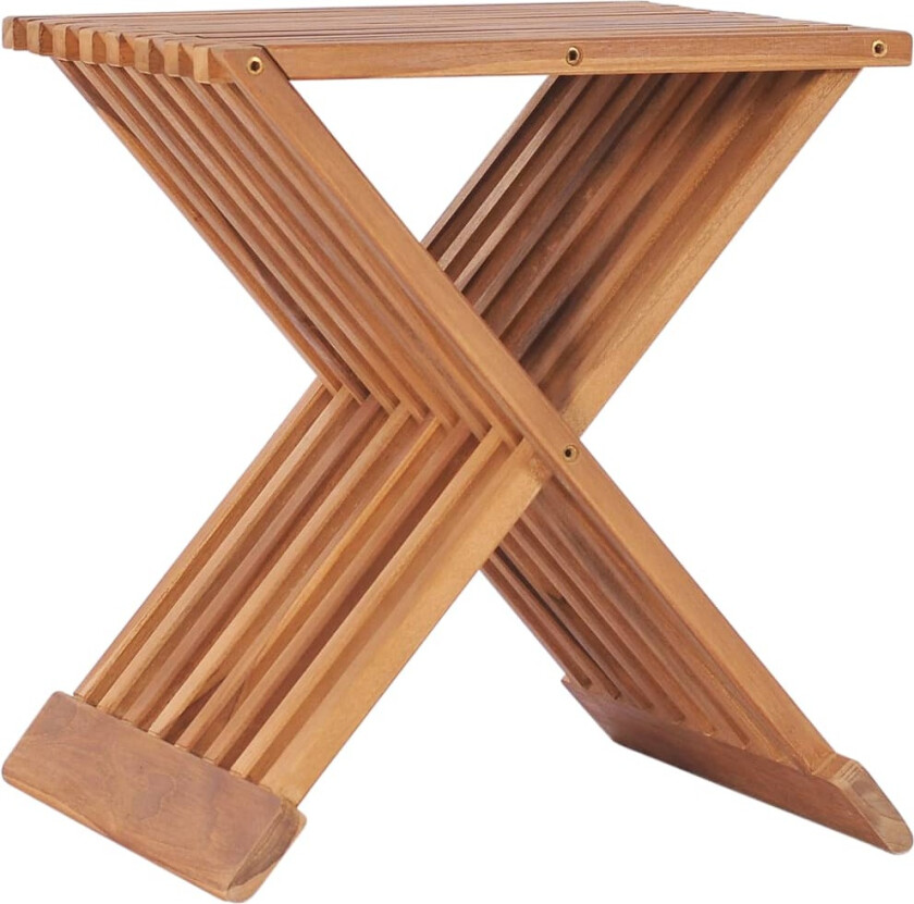 Sammenleggbar krakk 40x32x45 cm heltre teak
