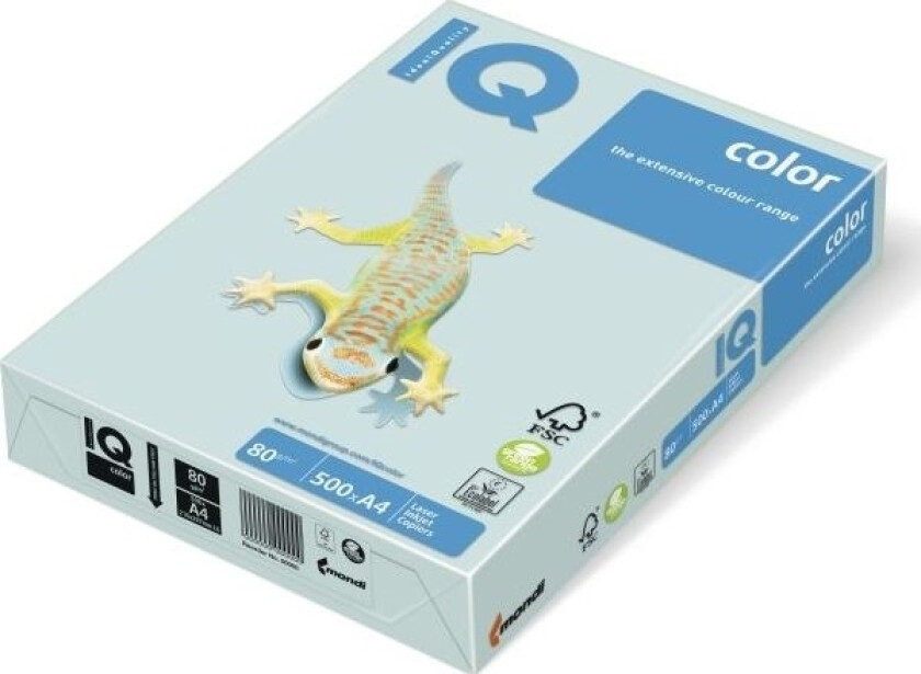 Iq Color Iq Color A4 Kopipapir 80G Lyseblått 500 Ark