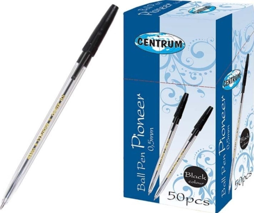 Centrum Center Pioneer Kulepenn Sort