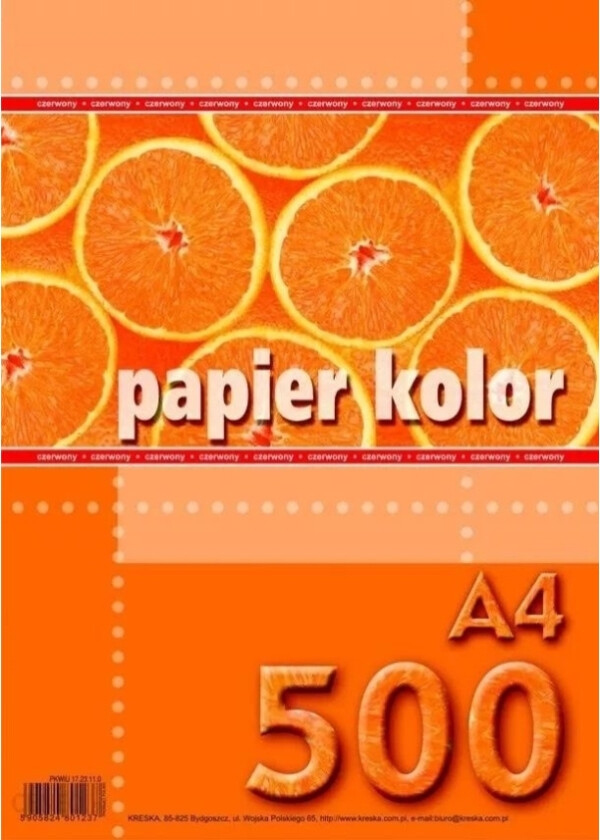 Line A4 Kopipapir 80G Rød 500 Ark
