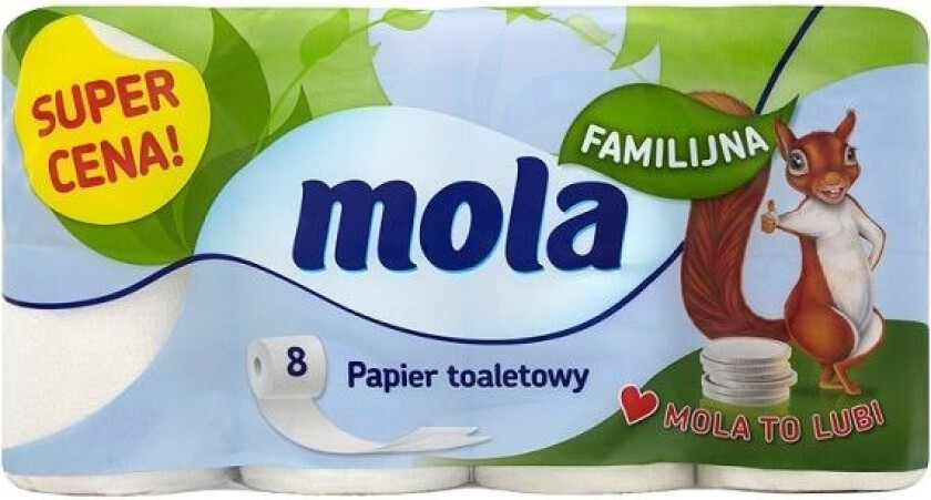 Familijna Hvitt Toalettpapir 8 Stk