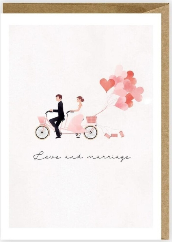 Gratulasjonskort, Øko Konvolutt Bryllup K007