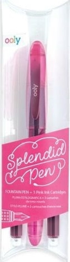 Fargerike Ballonger Fyllepenn Splendid Rosa + 3 Navler
