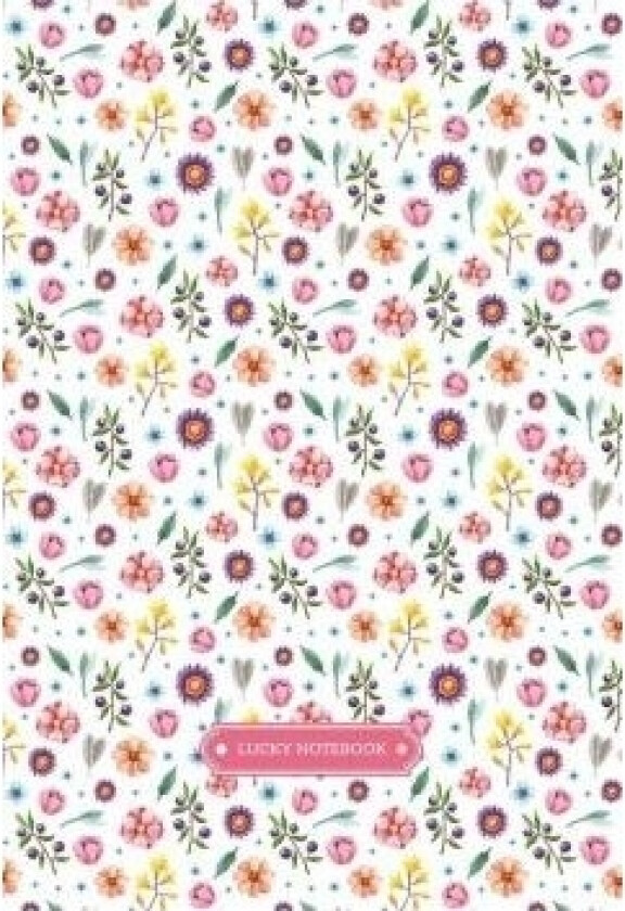 Frisk Dekorativ Notatbok 143X210/96K Rutete Blomster