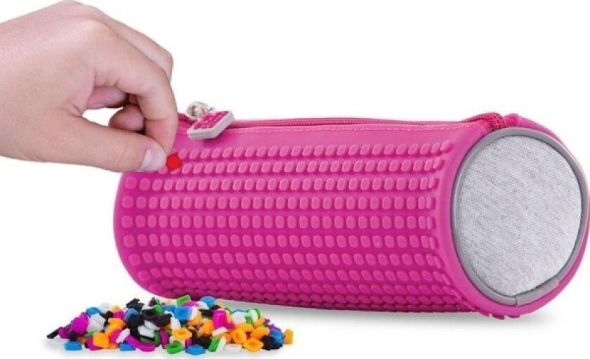 Cass Film Pennal Rund Glidelås Pennal Med Lilla Panel