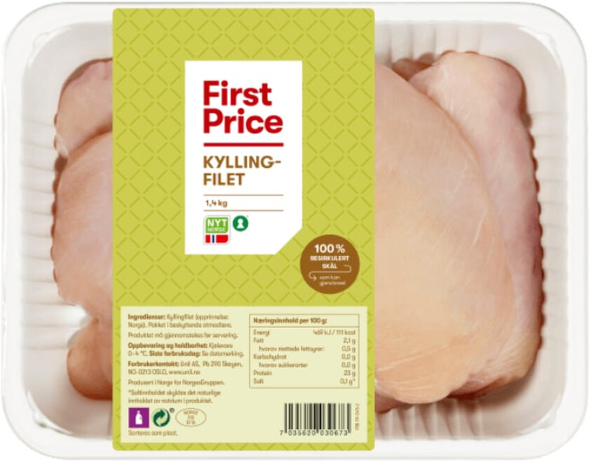 Kyllingfilet 1,4kg