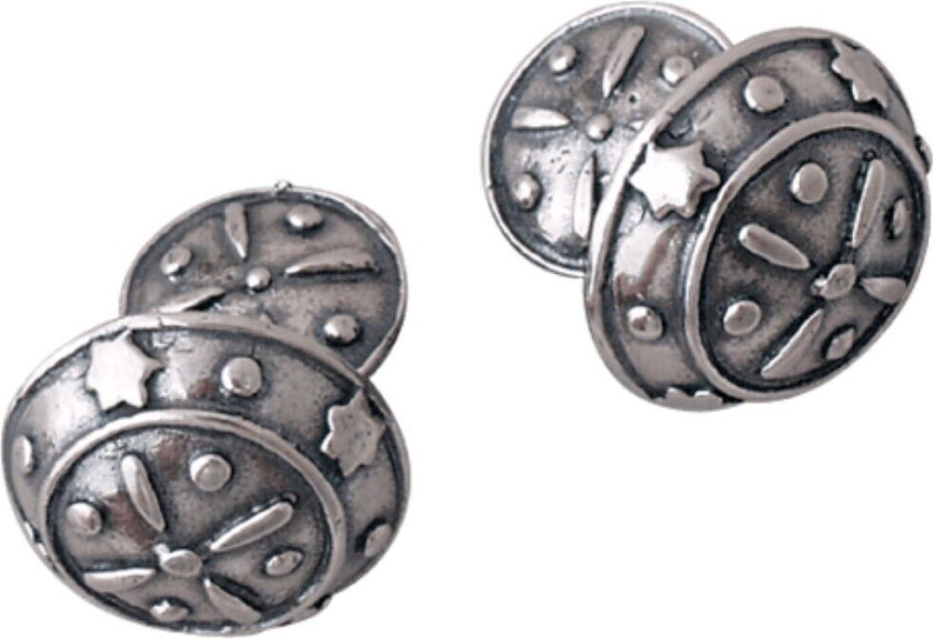 Mansjettknapper Troms i 830 oksidert sølv uten kule