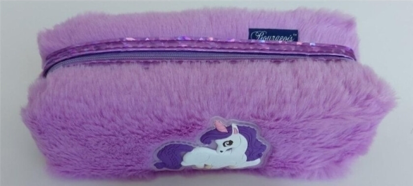 Pencil Case Fresh Pencil Case Large Tube Unicorn Purple Fur Fresh