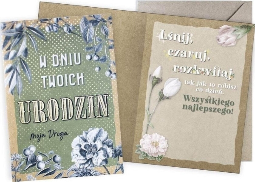 Kukartka Vintage Bursdagskort My Path