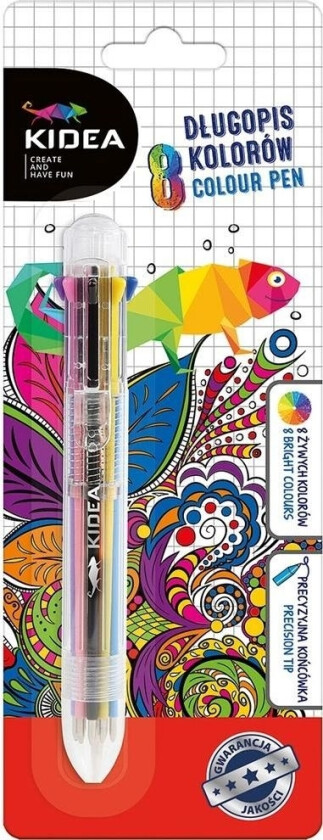 Kulepenn 8 Farger Kidea