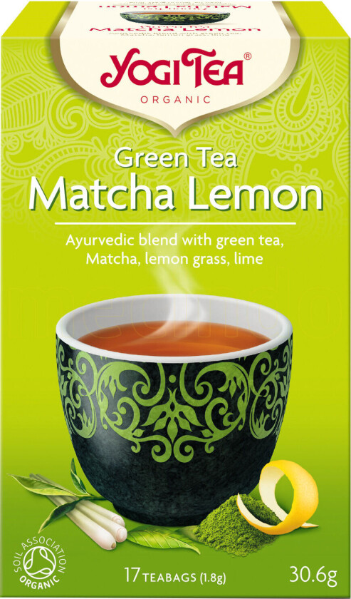 Yogi Matcha Lemon Te Økologisk 17ps