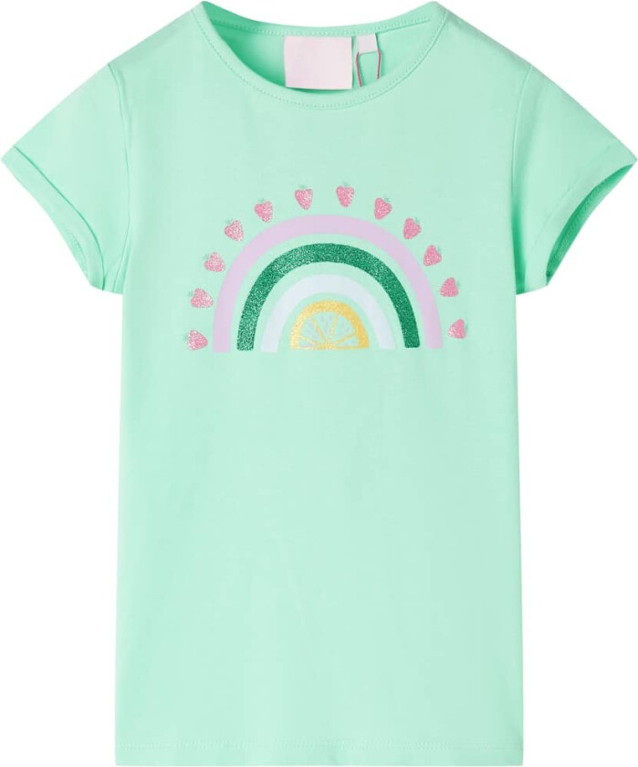 T-skjorte for barn knallgrønn 92